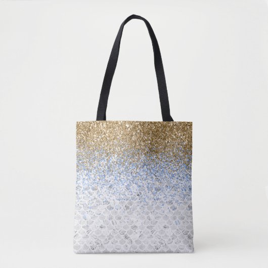 Tote Bag *~* Carrelage gris en marbre Parties scintillant d (Devant)