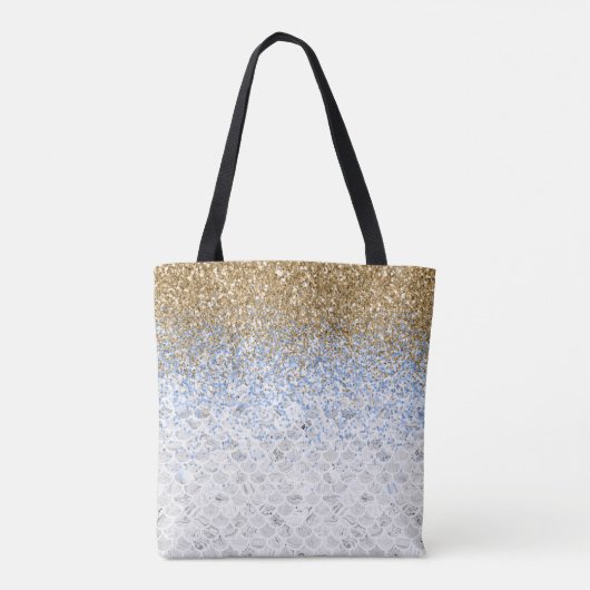 Tote Bag *~* Carrelage gris en marbre Parties scintillant d (Dos)