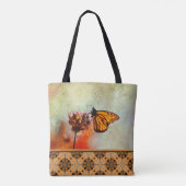 Tote Bag Carrelage Mandala de papillon Monarque brillant (Dos)