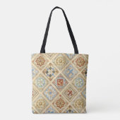 Tote Bag Carrelage médiéval en céramique Couronnes Fleur De (Dos)