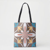 Tote Bag Carrelage mosaïque marocain Elégant & Design flora (Devant)