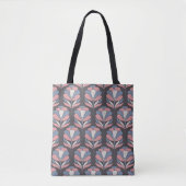 Tote Bag Carrelage Motif, tons terre, style Art déco (Devant)