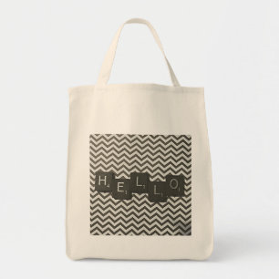 Tote Bag Carrelé bonjour