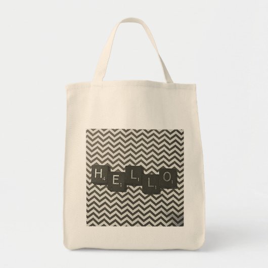 Tote Bag Carrelé bonjour (Devant)