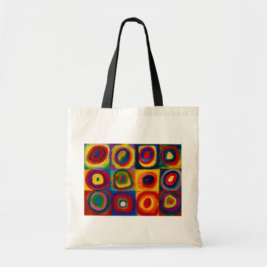 Tote Bag Carrés avec cercles, Abstraits, Wassily Kandinsky (Devant)