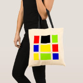 Tote Bag Carrés colorés 01 (Devant (produit))