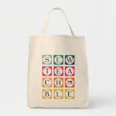 Tote Bag Carrés colorés couture enseignables (Devant)