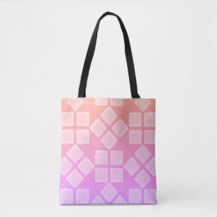 Tote Bag Carrés de nuances de pourpre
