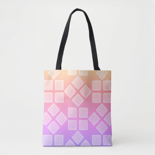 Tote Bag Carrés de nuances de pourpre (Devant)