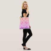 Tote Bag Carrés de nuances de pourpre (Sur le modèle)