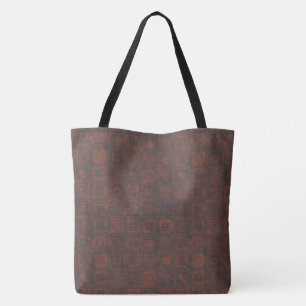 Tote Bag Carrés métalliques rouillés