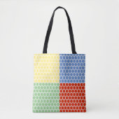 Tote Bag Carrés modernes multicolores (Devant)