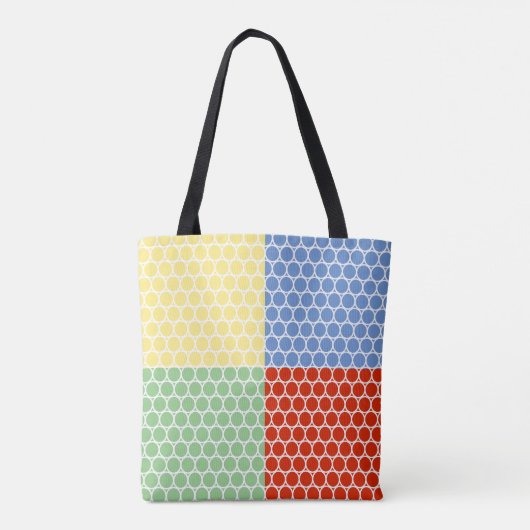 Tote Bag Carrés modernes multicolores (Dos)