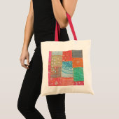 TOTE BAG "CARRÉS MULTI-COLORÉS" (Devant (produit))