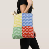 Tote Bag Carrés multicolores modernes (De près)