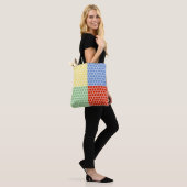Tote Bag Carrés multicolores modernes (Sur le modèle)