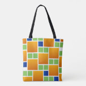 Tote Bag Carrés orange dégradé (Dos)