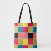 Tote Bag Carrés Rainbow Waterfall (Devant)