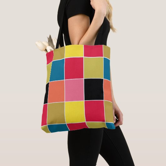 Tote Bag Carrés Rainbow Waterfall (De près)