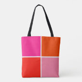 Tote Bag Carrés roses et orange (Dos)