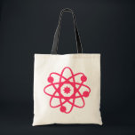 Tote Bag Cartable atomique rose<br><div class="desc">~ rose de conception d'atome disponible sur des styles multiples de Zazzle fourre-tout</div>
