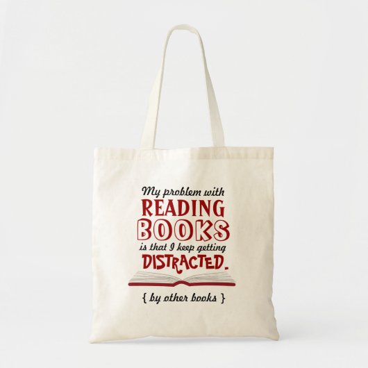Tote Bag Cartable drôle de lecture (Devant)