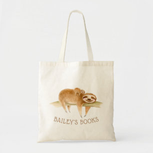 Tote Bag Cartable fantaisie de nom d'art d'aquarelle de