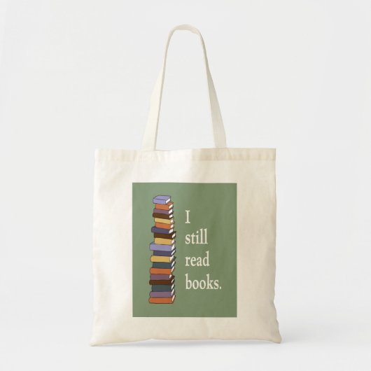 Tote Bag Cartable - je lisais toujours des livres (Devant)