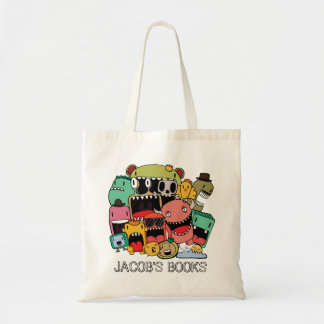 Tote Bag Cartable mignon de bibliothèque de caractères de