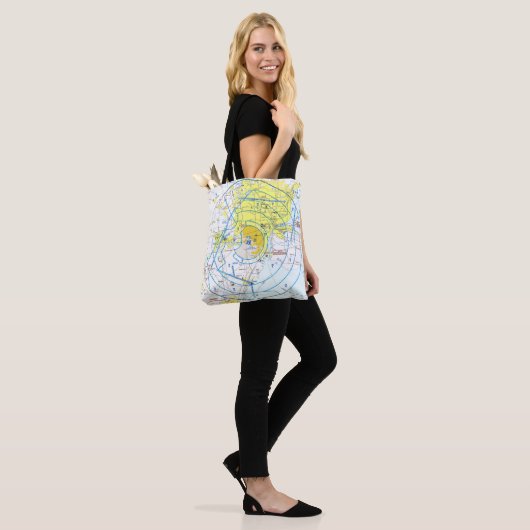 Tote Bag Carte aéronautique (Sur le modèle)