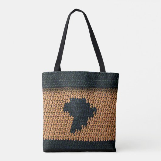 Tote Bag Carte Afrique Unique Texture Crochet Imprimer part (Dos)