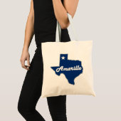 Tote Bag Carte Amarillo Texas Lone Star State Panhandle Tex (Devant (produit))