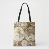 Tote Bag Carte ancienne du Monde par Frederick de Wit, vers (Devant)