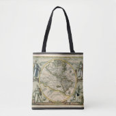 Tote Bag Carte antique, 1596, America Sive Novus Orbis (Devant)