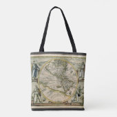 Tote Bag Carte antique, 1596, America Sive Novus Orbis (Dos)