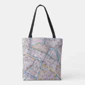 Tote Bag Carte antique de Paris (Dos)