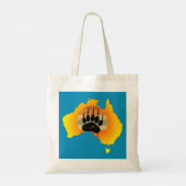 Tote Bag Carte Australie Sunny Ours Avec Sunset Rétro (Dos)