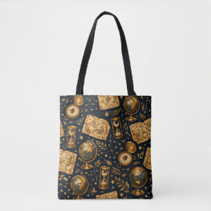 Tote Bag Carte céleste vintage et motif d'astronomie
