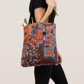Tote Bag Carte circuit imprimé circuit orange PCB (De près)