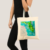 Tote Bag Carte d'aquarelle de la Floride (Devant (produit))