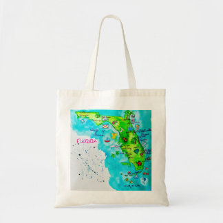 Tote Bag Carte d'aquarelle de la Floride