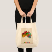 Tote Bag Carte d'aquarelle de l'Australie (Devant (produit))