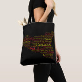 Tote Bag Carte d'art Word sicilien (De près)