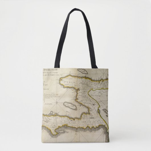 Tote Bag Carte d'atlas du Haïti (Devant)