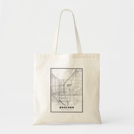 Tote Bag Carte de Boulder (Devant)