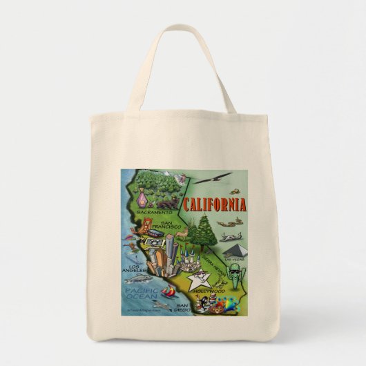 Tote Bag Carte de Californie (Devant)