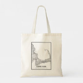 Tote Bag Carte de Cape Cod (Dos)