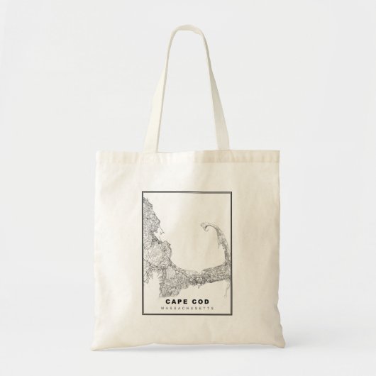 Tote Bag Carte de Cape Cod (Devant)