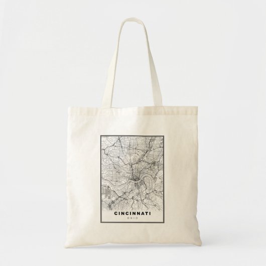 Tote Bag Carte de Cincinnati (Devant)