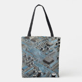 Tote Bag Carte de circuit bleu (Dos)